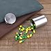WLLHYF Portable Metal Small Pill Case, Round Aluminium Alloy Pill Holder Pocket Small Pill Box Waterproof Medicine Organizer Bottle Container for Travel Outdoor Vitamin Fish Oils(Silver)