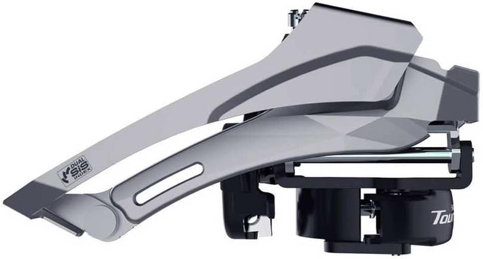 FD-TY606 Tourney Front mech, Double, top Swing, Dual Pull, 63-68, for 46T, Black