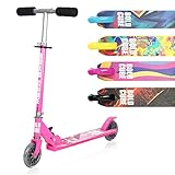 👨👩👧👦 ALTERSBEREICH - Geeignet für Jungen und Mädchen im Alter von 5-10 Jahren (maximale Höhe des Rollers 82cm), mit einem Gewicht von bis zu 100kg, die auf der Suche nach einer dauerhaften & dauerhaften Fahrt sind, weil sie vom Rollern besessen sind!