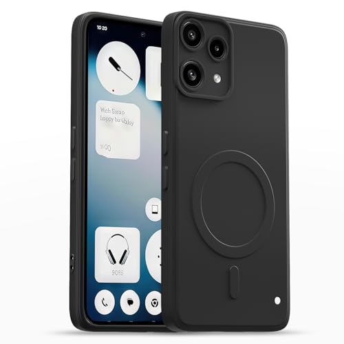 Image of Pikkme Back Cover for Nothing Phone 3a Lite 5G Soft Matte Silicone Mag-Safe Design (Mag-Safe Not Support) Camera Protection | Slim Fit Bumper Cover (Black)