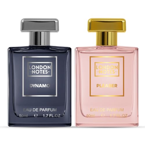 Image of LONDON NOTES Power & Charm Duo Perfume for Men & Women | Unisex Long Lasting Sweet & Floral Fragrance (50ml x2)