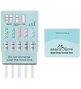 5 x Drogentest Drogenschnelltest Urintest für 5 Drogenarten Easy@Home– Testet Cannabis, Kokain, O...