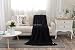 Sherpa/ Microplush Reversible Throw Blanket- 50"x 60"-Black - Exclusively by Blowout Bedding RN# 142035