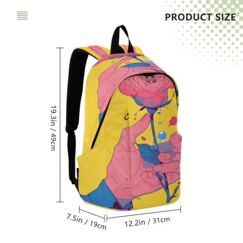 Sac à dos portable fleur rose la solution pour voyager léger en randonnée - 3