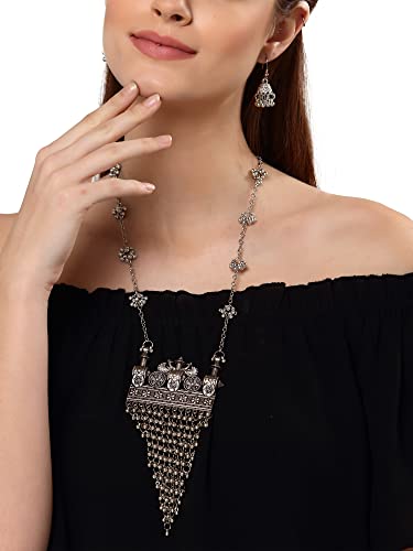 Stylish Traditional Oxidised Necklace Set