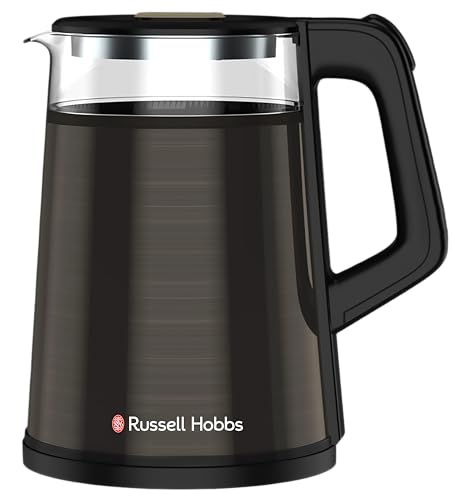 Image of Russell Hobbs NeoKettle 1.2L 1350W Black Stainless Steel Kettle | Fast Boil, Auto Shut-Off & Dry Boil Protection | Cool-Touch Handle, 360 Swivel Base & Stylish Compact Design | RJK1200