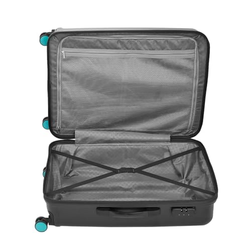 Image of Safari Ignite 8 Wheels 81 Cms Large Cabin Trolley Bag Hard Case Polycarbonate 360 Degree Wheeling System Luggage, Trolley Bags for Travel, Suitcase for Travel, Black
