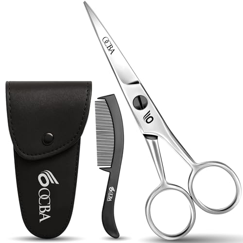 OCBA Bartschere professionelle Schnurrbartschere Ohren- und...