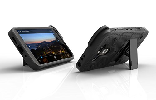 LG G5 Case, Zizo [Bolt Series] with [LG G5 Screen Protector Clear] Kickstand [Military Grade Drop Tested] Holster Belt Clip - LG G5