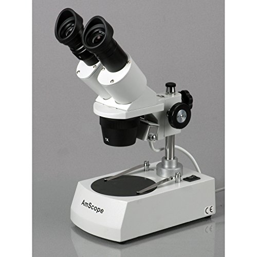 Amscope Se306R-P20 Forward-Mounted Binocular Stereo Microscope, Wf20X Eyepieces, 40X And 80X Magnification, 2X And 4X Objectives, Upper And Lower Halogen Lighting, Reversible Black/White Stage Plate, Pillar Stand, 120V #TOP2