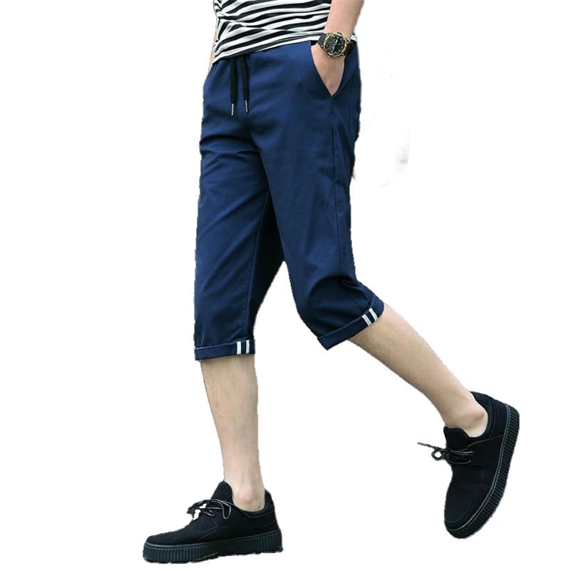 Short respirant 3/4 homme en coton contre la chaleur