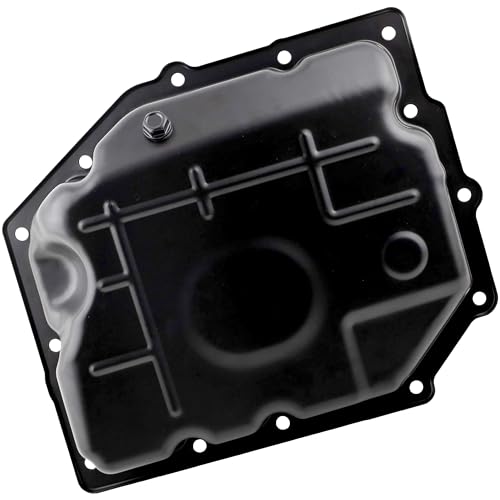 APDTY 113672 Transmission Pan With Drain Plug Replaces 52852912AC, 52852912AB