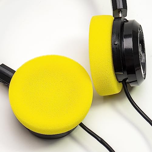 Almohadillas de espuma para auriculares compatibles con Sennheiser HD414, Grado SR60, SR60i, SR80, SR80i, SR80e, SR125, SR225, SR325, SR/SRI, RS Series, PS1000, GS1000 (Amarillo) miniatura 3