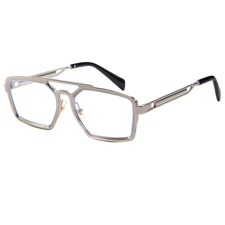 bullabulling Retro Pilot Sunglasses For Men Women Metal Frame Square Sun Glasses Comfort Punk Shades Men UV4002