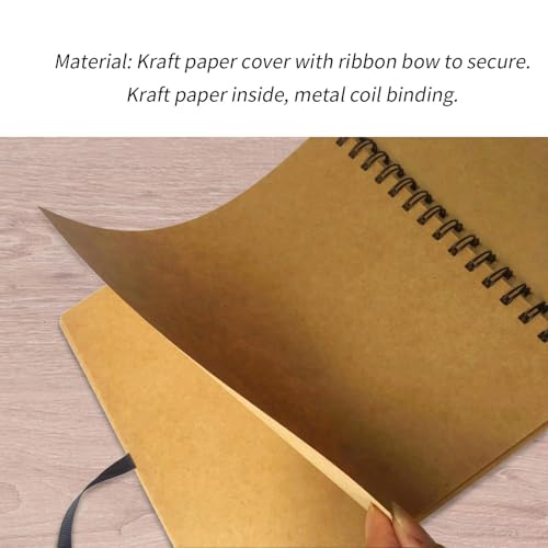 Álbum de fotos de bricolaje de papel kraft para manualidades scrapbooking de boda y recuerdos 6