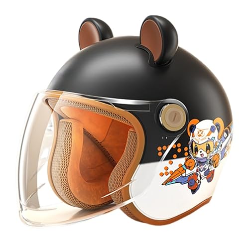 Kids Helmet, Open Face Helmet, Child All Weather Multi Purpose Helmet, Scooter Electric Scooter Cycling Helmet, 3/4 Helmet for Boys Girls A,(48-54CM)