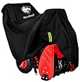 WardWolf Covers Waterproof Outdoor Heavy Duty Snow Blower Cover 1200D Snow Blower for EGO,Ariens,Snow Joe,Honda,Single-Stage or Two Stage,Universal Fit Snow Thrower Cover with Windproof System,Black