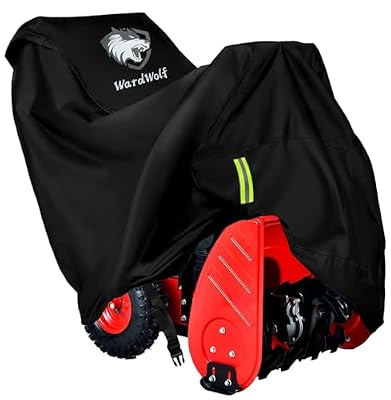 WardWolf Snow Blower Cover 1200D,Fits Single-Stage or Two Stage,Black