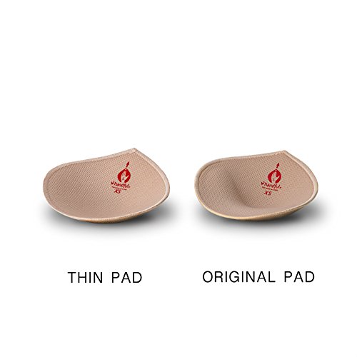 Handful Lights Out Thick Bra Pad Inserts For Sports Bras, Mastectomy Bras, And Swimsuit Tops, Beige, Small #TOP4