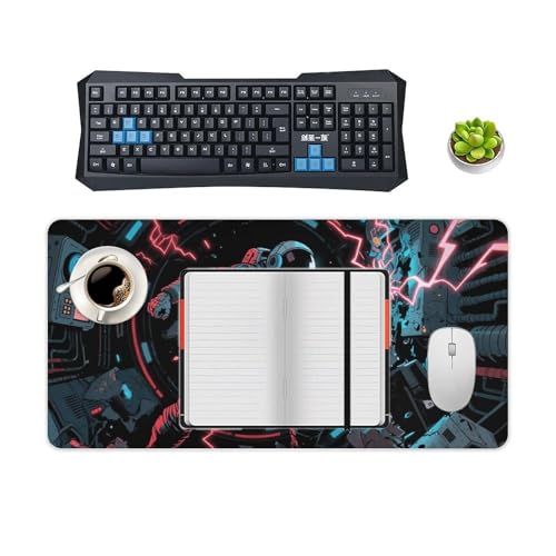 Alfombrilla Extendida Negra para Teclado y Mouse 24x12 in miniatura 4