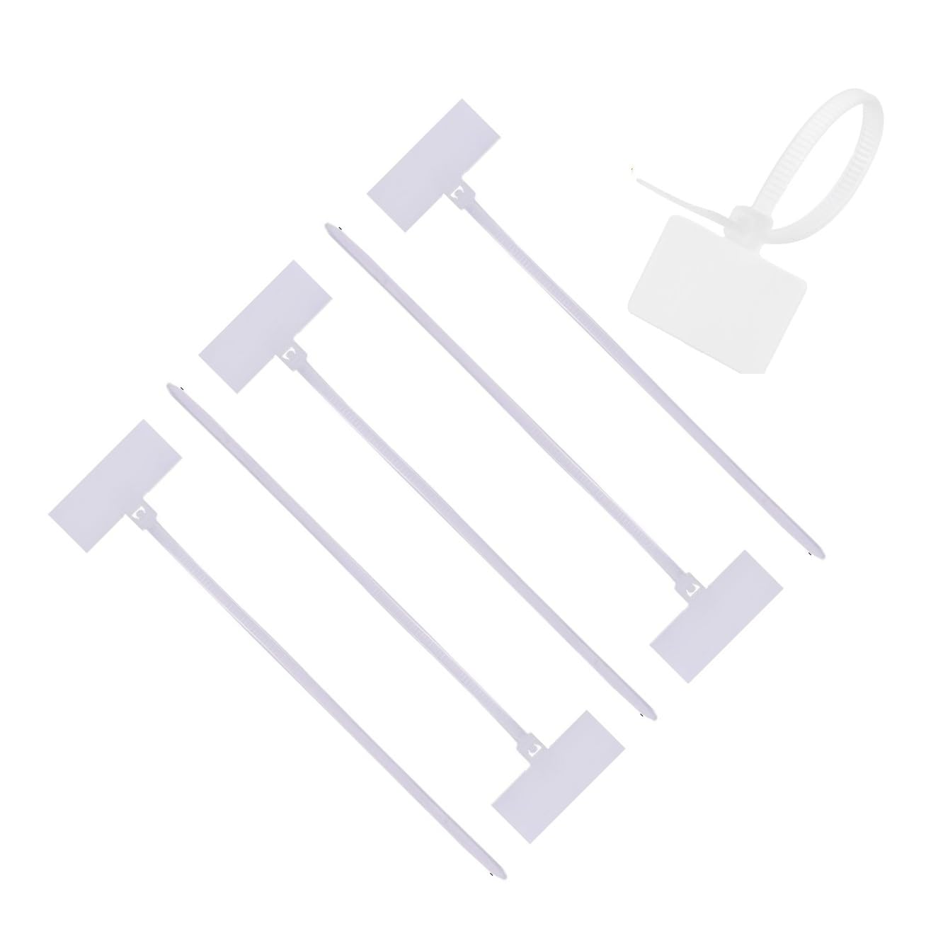 TERF® 100 Pcs Natural White Marker Cable Ties 110mm (4.33'') X 2.5mm Premium Nylon Wire Cable Ties Zip Wraps Secure Self Locking Mechanism Tags Ties Straps for Home Office Workshop Indoor Outdoor Use