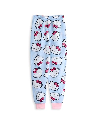 Hello Kitty Girls Pajama Set Pack of 2 | Kids Blue & Pink Kitty White Graphic Short Sleeve Top & Long Leg PJ Bottoms4