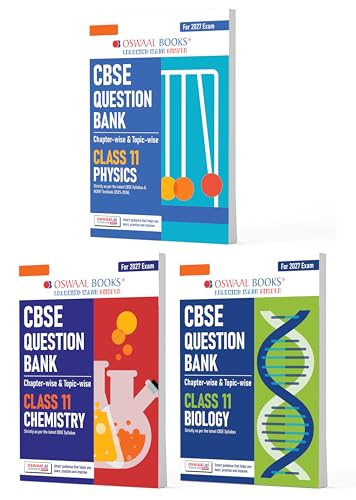 Image of Oswaal CBSE Question Bank (Set of 3 Books) Physics, Chemistry and Biology Chapter-wise & Topic-wise Class 11 For 2027 Exam with Competency Based Questions & Comprehensive NCERT coverage