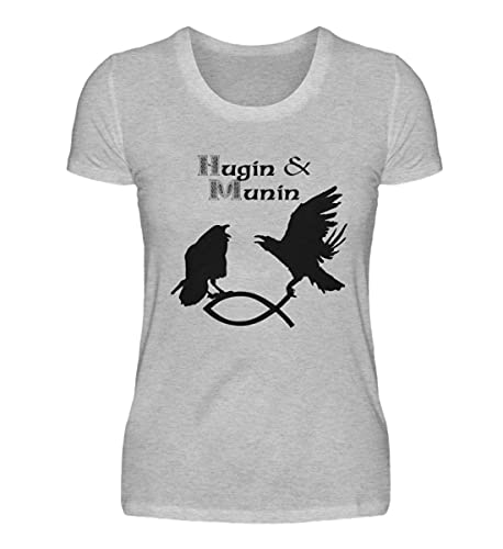T-shirt Raben poisson de Noël femme gris XL vêtement imprimé imprimé