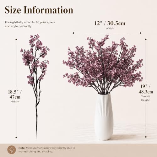 Image of Mandy's 6 Bundles Artificial Dusty Pink Baby's Breath Flowers