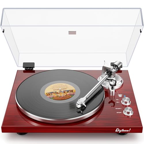 Belt Drive Turntable for Vinyl Record Player,Work with Bluetooth Speakers or Active...