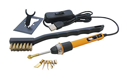 KINGTOOL 3D Printer Accessories Tool Kit, 3D Printing/Modify Finishing Tool, Cleaning Needle, Scarper (USB Powered) (Yellow)