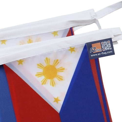 Image of AZ FLAG Philippines 6 meters BUNTING Flag 20 flags 9'' x 6'' - Filipino STRING flags 15 x 21 cm