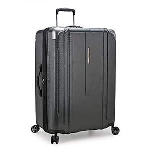Traveler’s Choice New London II Hardside Expandable Spinner Luggage, Gray, Checked-Large 29-Inch