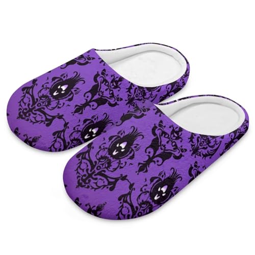 Halloween Decor Slippers for Women Men Memory Foam Soft Cozy Plush Slippers for Indoor Outdoor