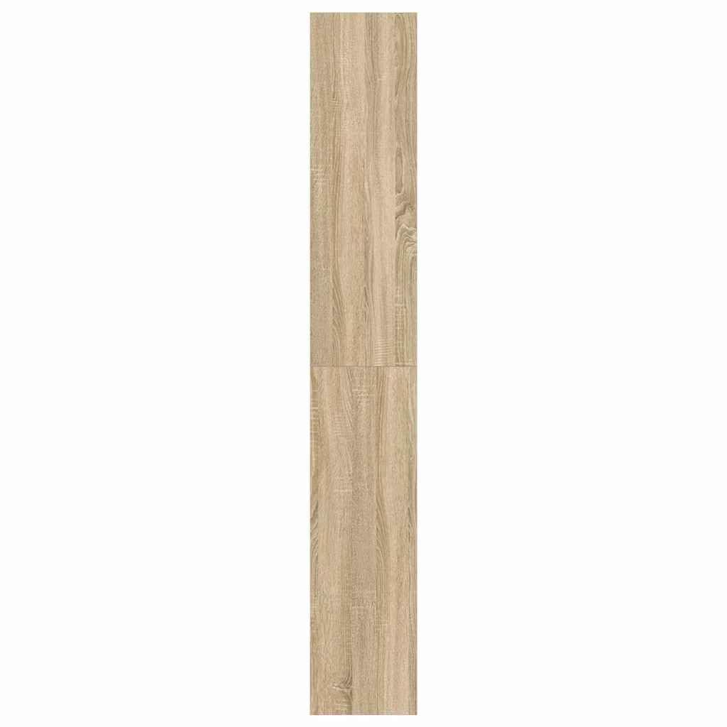 Libreria in rovere Sonoma, 80 x 30 x 198 cm, 6 scomparti | Moderna mensola divisoria aperta con 6 grandi ripiani in legno per soggiorno, ufficio e corridoio.