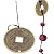 BDHRKTE Wooden Antique Copper Wind Chime, Metal Multi-Tube Rust-Proof Wind Chime, Metal Garden Wind Chime, Copper Alloy Large Size Wealth and Prosperity Luck Hanging Ornaments