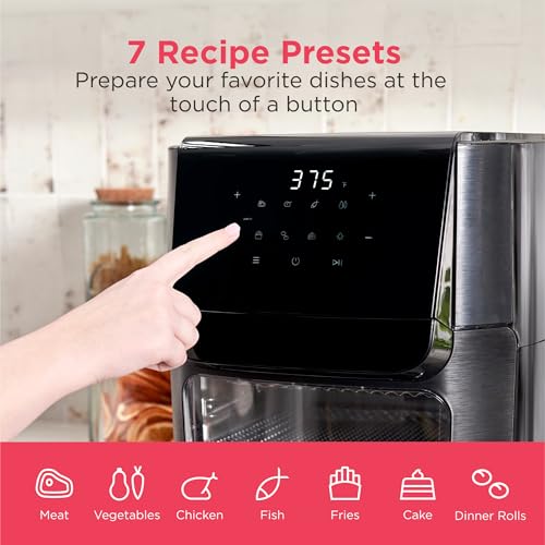 Frigidaire 5-in-1 Air Fryer Combo Oven with Viewing Window, Large 12.6 QT Capacity, Digital Display, 5 Cooking Modes, 7 Recipe Presets, Automatic Shake Reminder, PFAS-Free Cooking Surfaces, Black - image 7