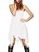 CA Mode Women's Spaghetti Strap Loose Summer Beach Slip Dress, White, Medium