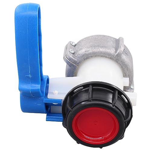 IBC Adapter DN50 75cm zu S60x6 IBC Tankadapter DN 50 Auslass Regelventil Absperrklappe Kugelhahn Wassertank Klappenhahn Regentonne Auslaufhahn Ventil Gartenhahn Ablaufadapter für IBC Regenwassertank