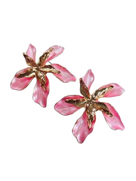 Earrings Nest Metallic Flower Earrings (Pink) (B0D4ZMTNNV) Amazon Price History, Amazon Price Tracker
