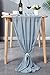 Aviviho 10ft Dusty Blue Chiffon Sheer Table Runner for Wedding Decor Boho Party Bridal Baby Shower Table Decorations