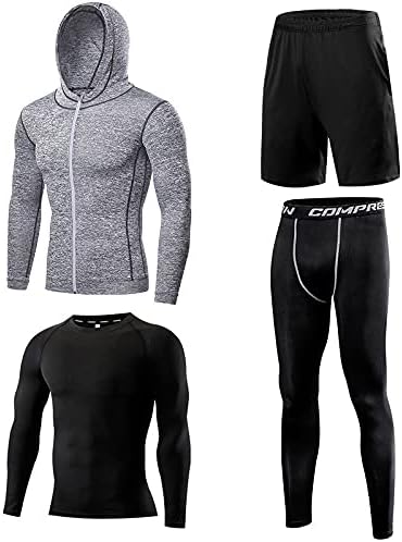 YWSK Spring and Autumn Fitness Clothing for Men's, 4 Pieces - Xl-180
