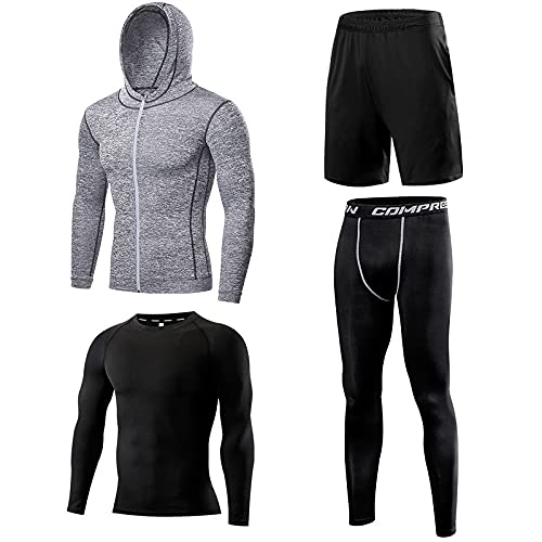 YWSK Spring and Autumn Fitness Clothing for Men's, 4 Pieces - Xl-180