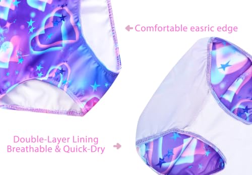 Image of Girls Swimsuits One-Piece Bathing Suits Multicolor Kids Sport Summer Beach Swimwear for 2-10 Years Old