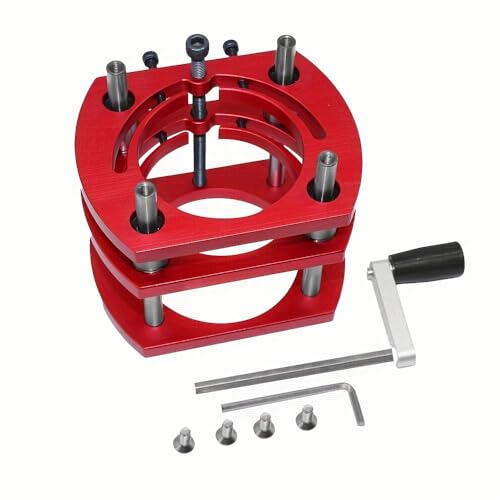 Laroal Base elevadora de baquelita para fresadora, Base elevadora abatible, Recortadora, Herramienta de Bricolaje, Sistema de sujeción de 4 mordazas para Motor de 64 66 mm de diámetro.