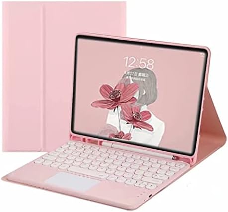 iPad Air 5(2022)/iPad Air 4(2020) Case with Keyboard, Detachable Touchpad Keyboard Case with Pencil Holder, Magnetic Removable Flip Stand Cover for 10.9 inch iPad Air 5th/4th Generation (Pink)