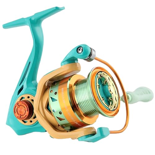 Carrete de pesca de metal Macaron, carrete giratorio de metal, funcionamiento suave, manos izquierda y derecha intercambiables, multicolor, MC3000