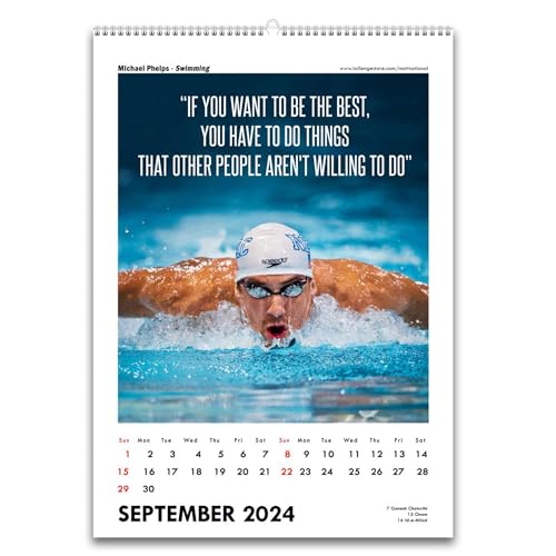 Image of Tallenge - Sports Motivational Collection - 2024 Wall Calendar - 12 x 17 Inches (Paper, Wall Calendar)