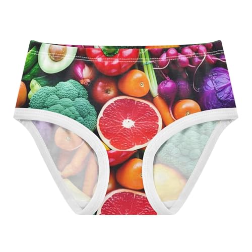 Cotton Toddler Girls Underwear Vibrant Colorful Fruits Cute Panties Girl Funny Kids Undies Briefs 2t