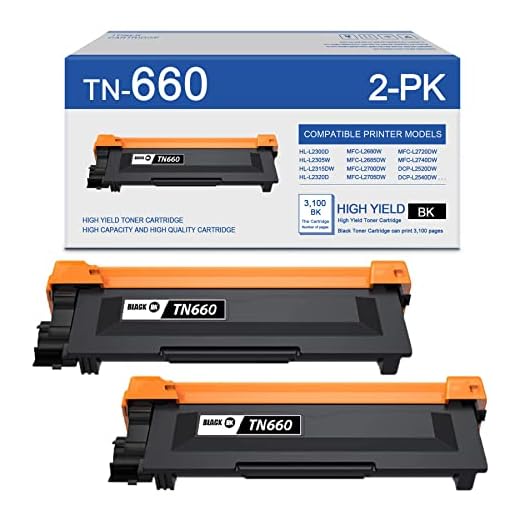 UOTYUE 2 Pack TN660 TN-660 Compatible High Yield Black Toner Cartridge Replacement for MFC-L2680W L2705DW L2707DW L2685DW L2740DW HL-L2305W L2340DW L2360DW L2315DW Printer Ink Cartridge.